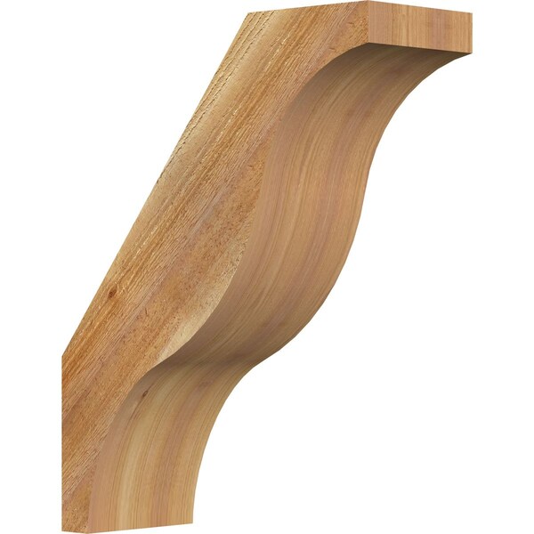 Ekena Millwork 6"W x 16"D x 20"H Funston Rough Sawn Knee Brace, Western Red Cedar BRC06X16X20FST00RWR - main
